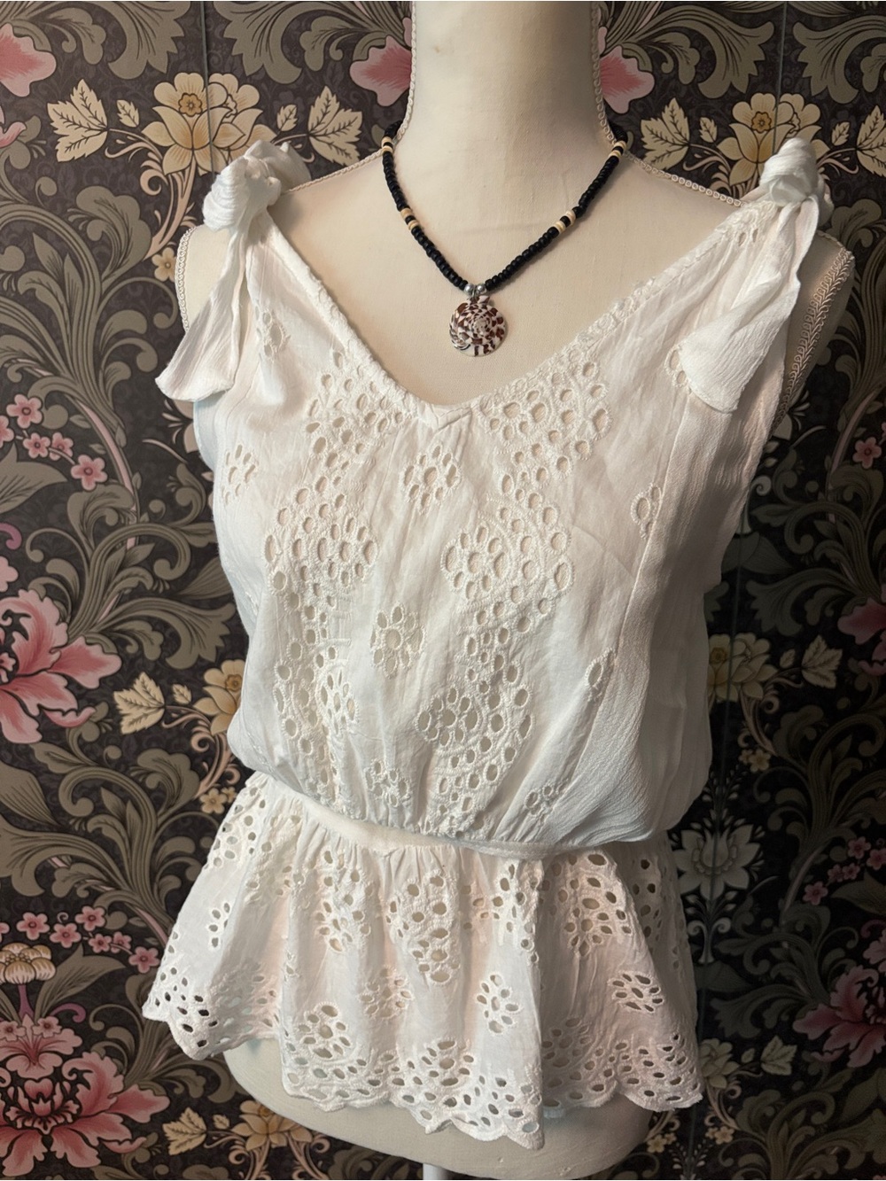 Cynthia Rowley eyelet tank, medium